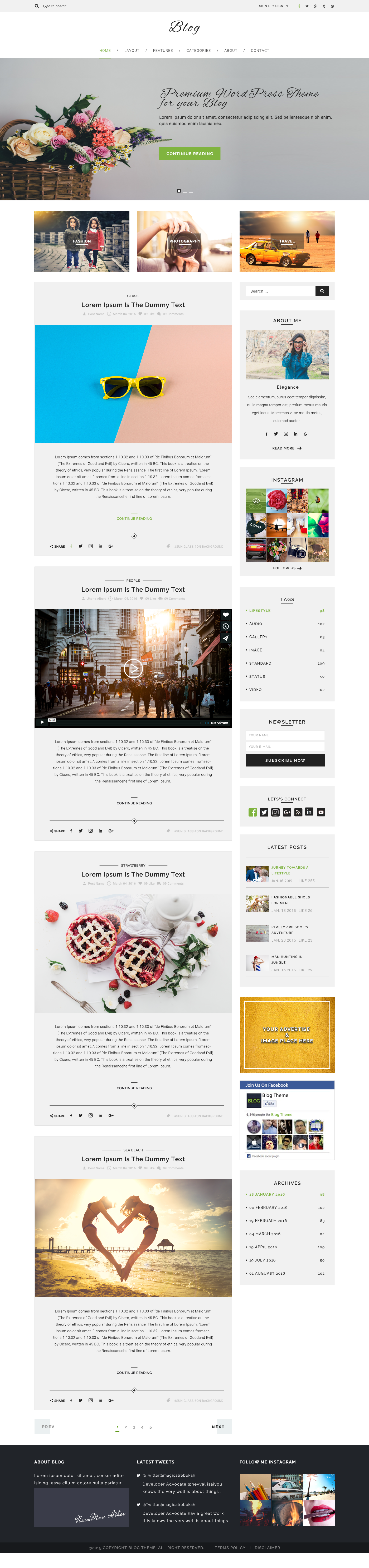 Multipurpose Blog WordPress Theme