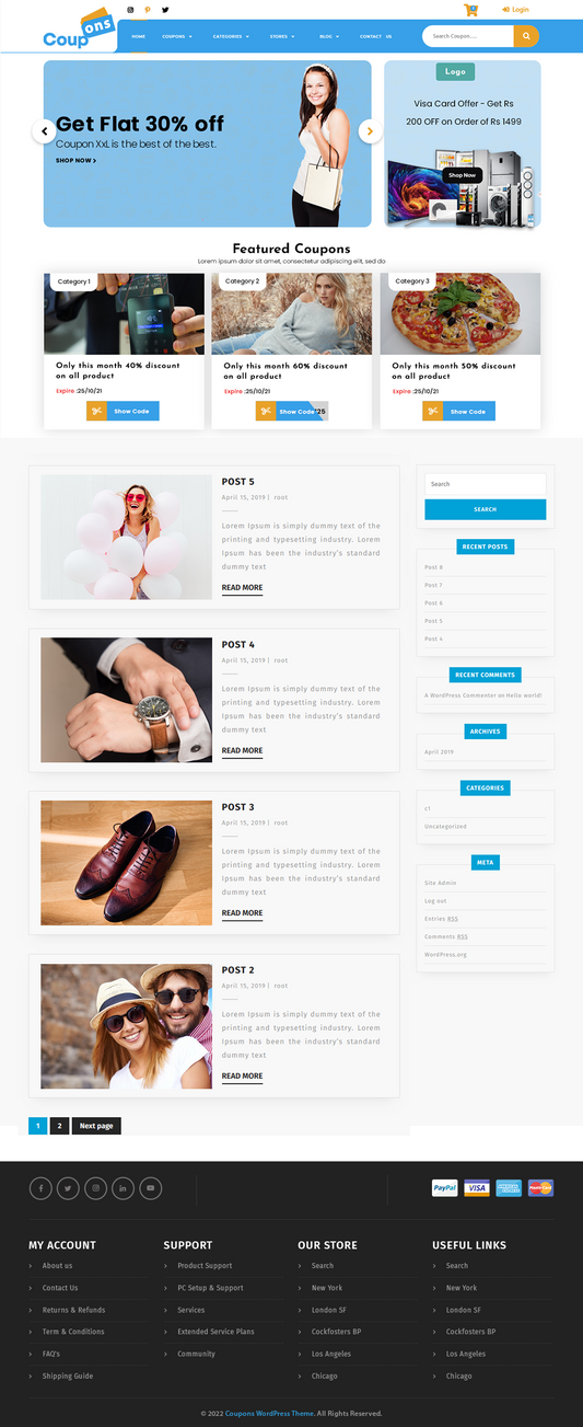 Free Coupons WordPress theme