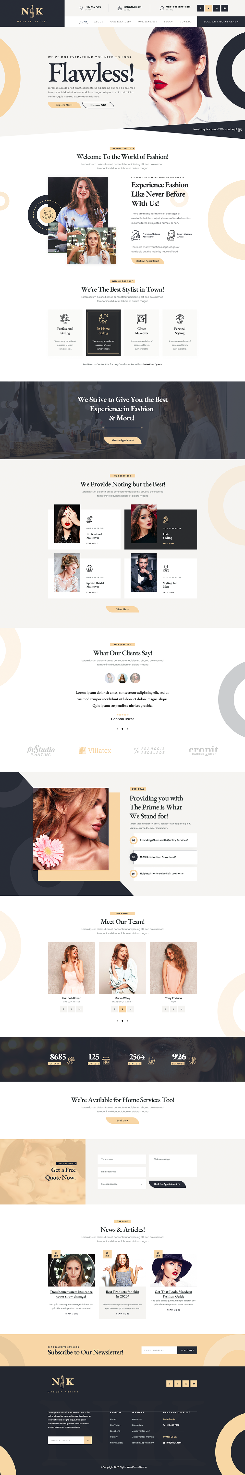 Makeup Artist WordPress Theme