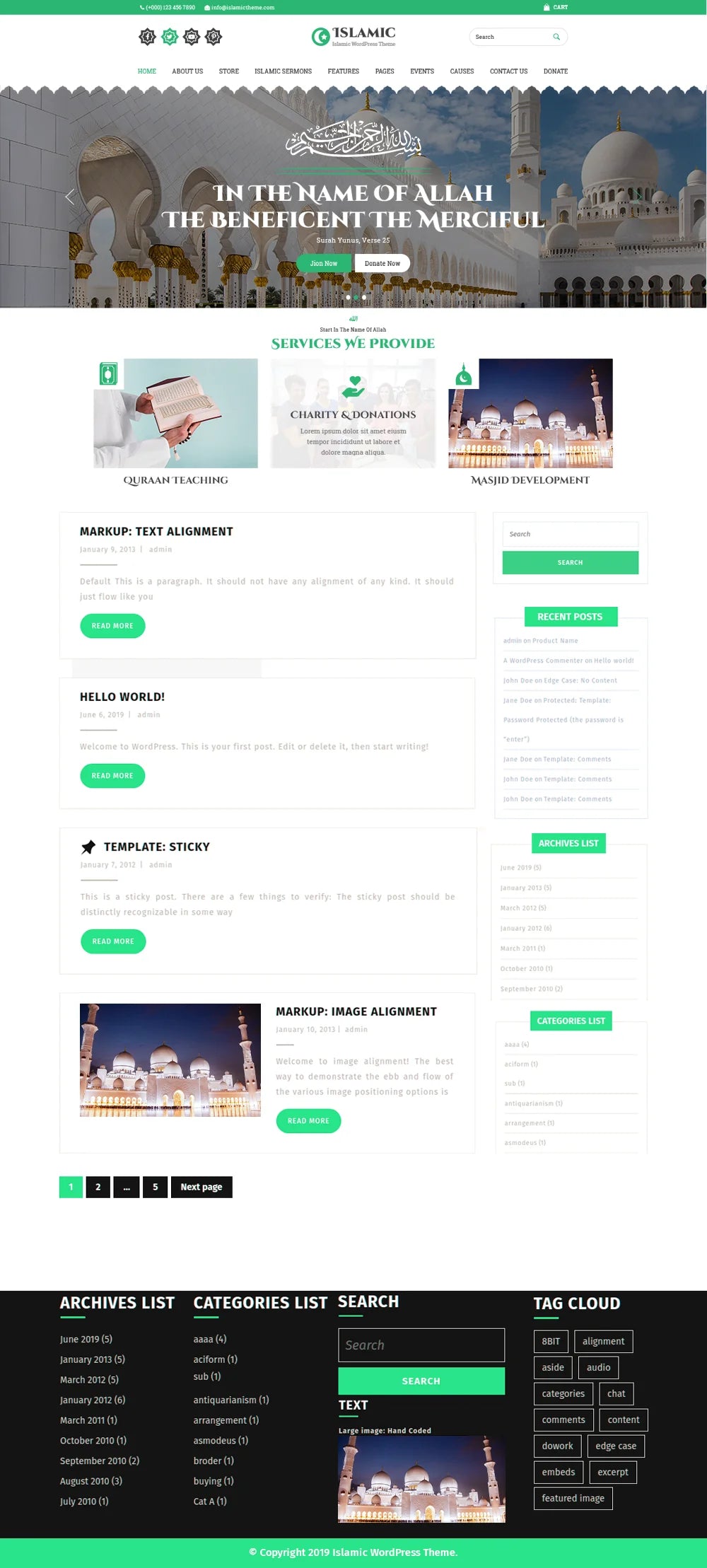 Free Islamic WordPress Theme