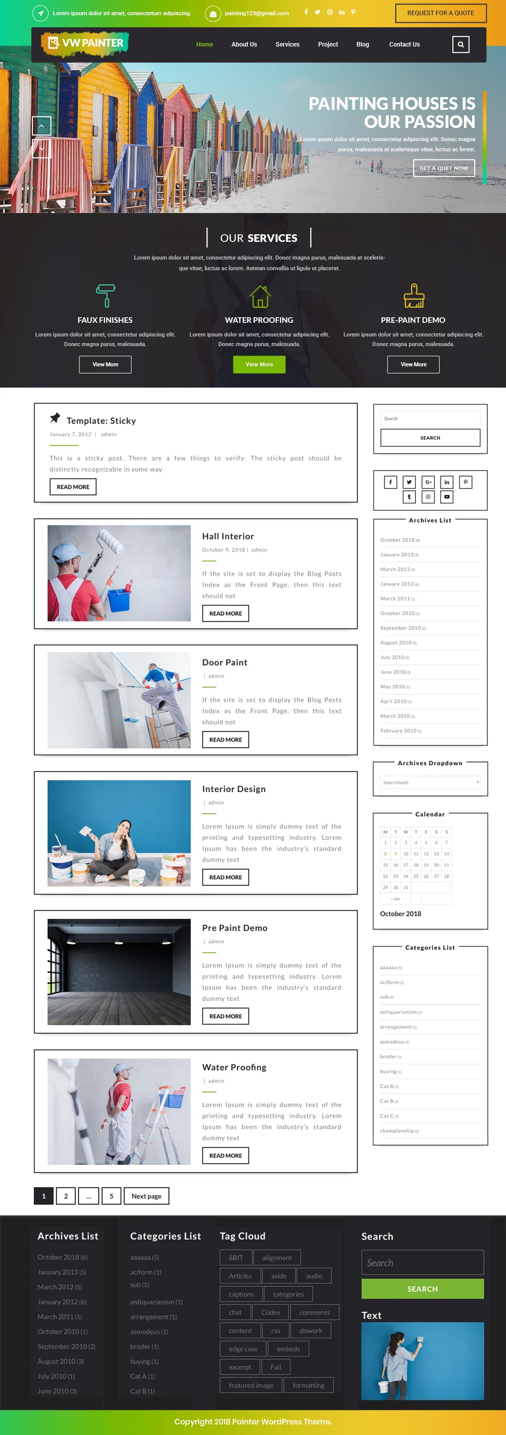 Free Painter WordPress Theme