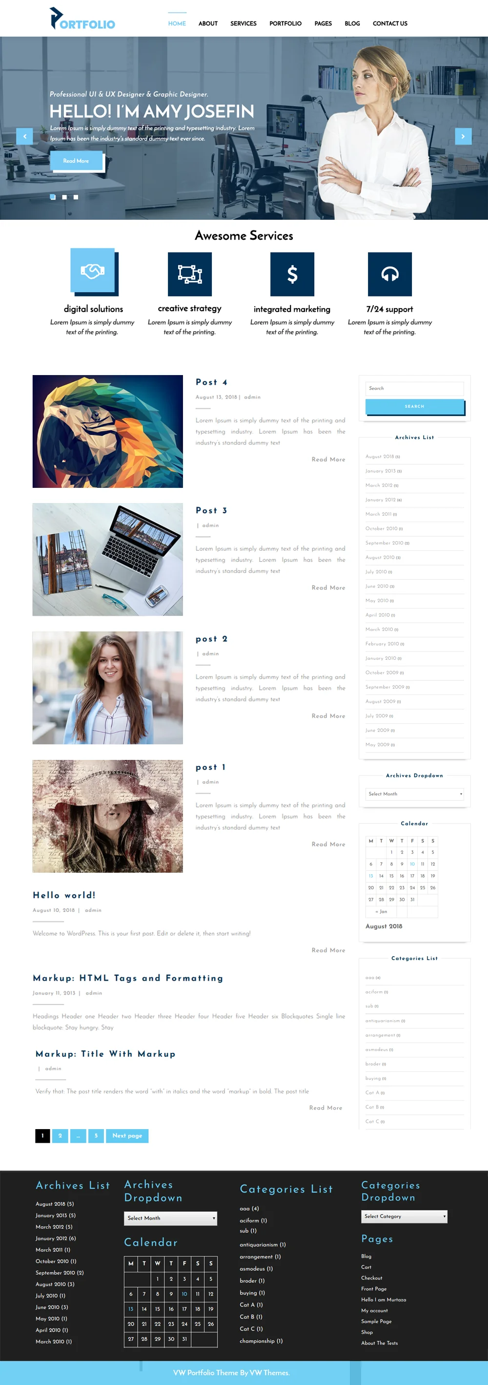 Free WordPress Portfolio Template