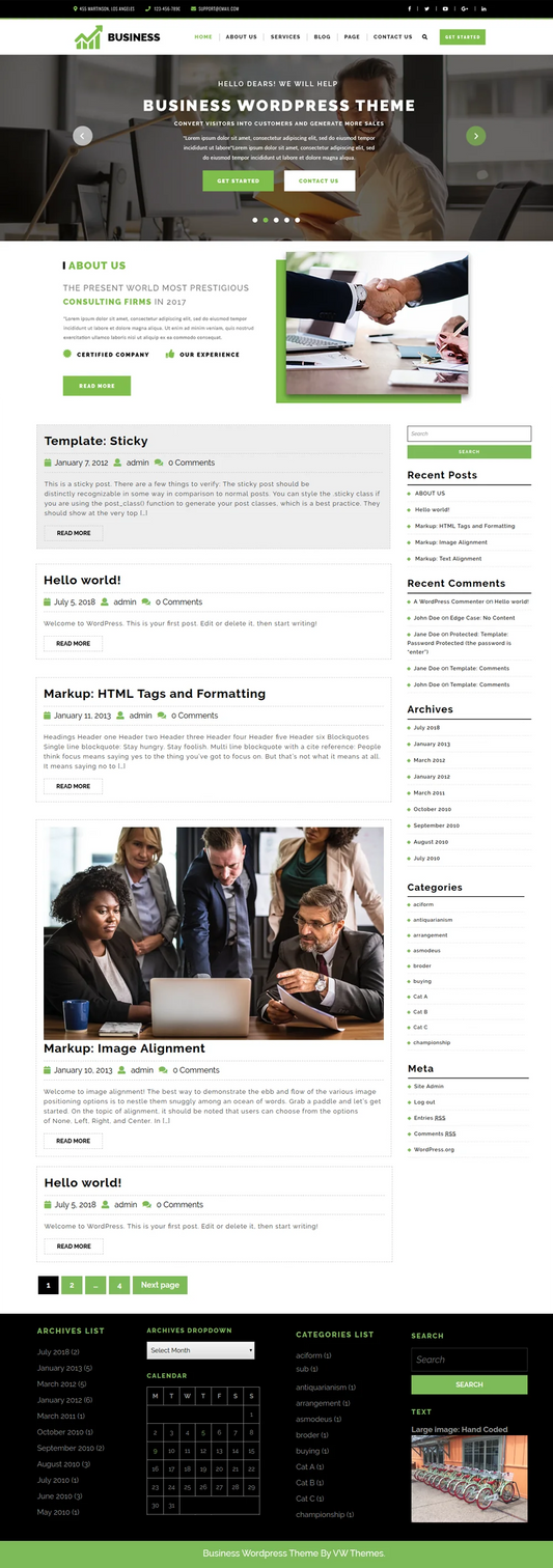 Free WordPress Template For Business