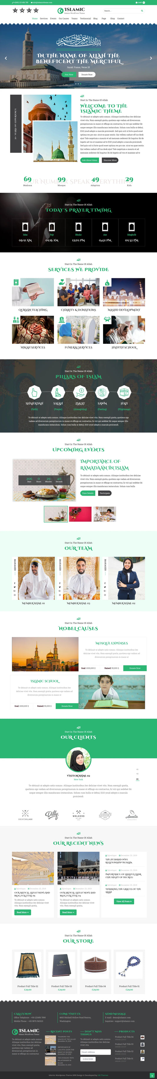 Mosque WordPress Theme