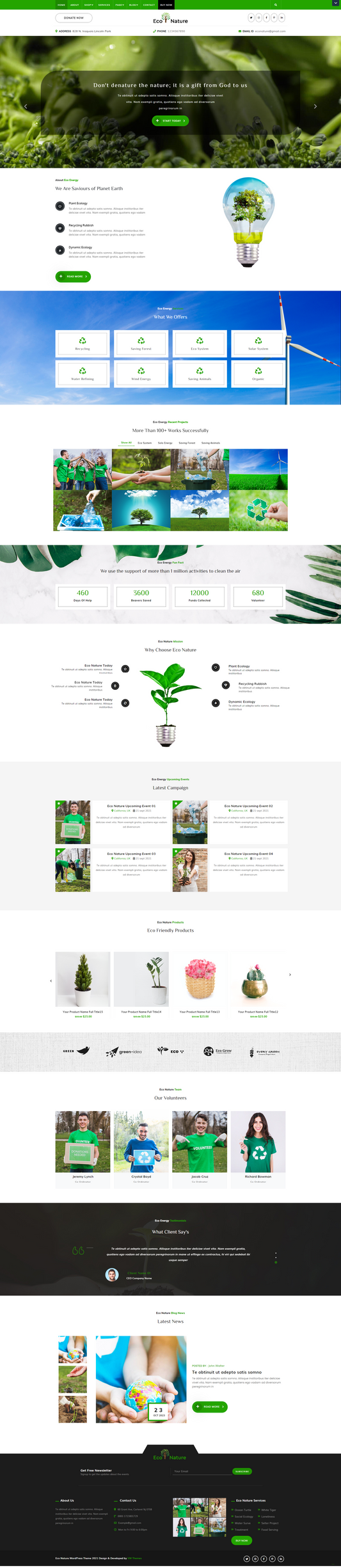 Eco Nature WordPress Template