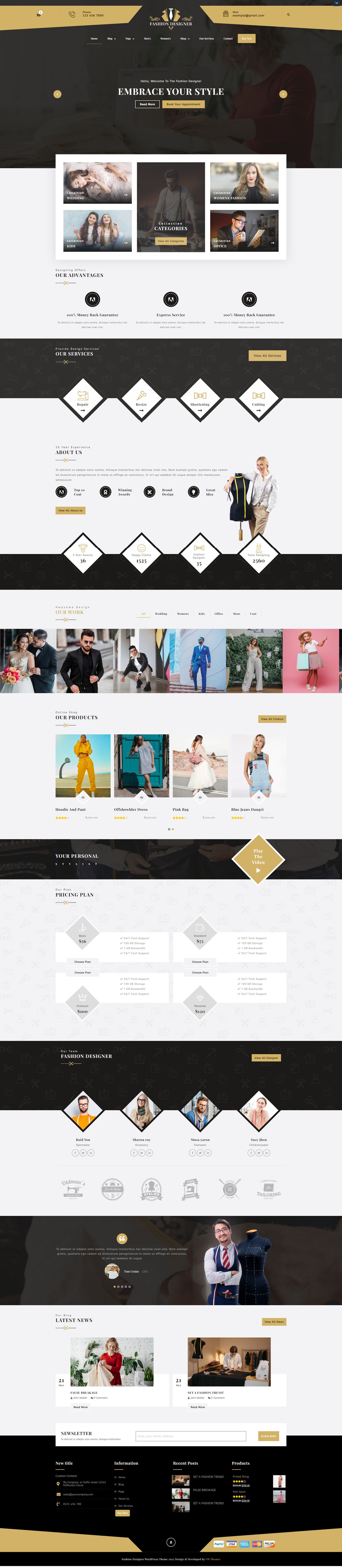 Fashion Designer WordPress Template