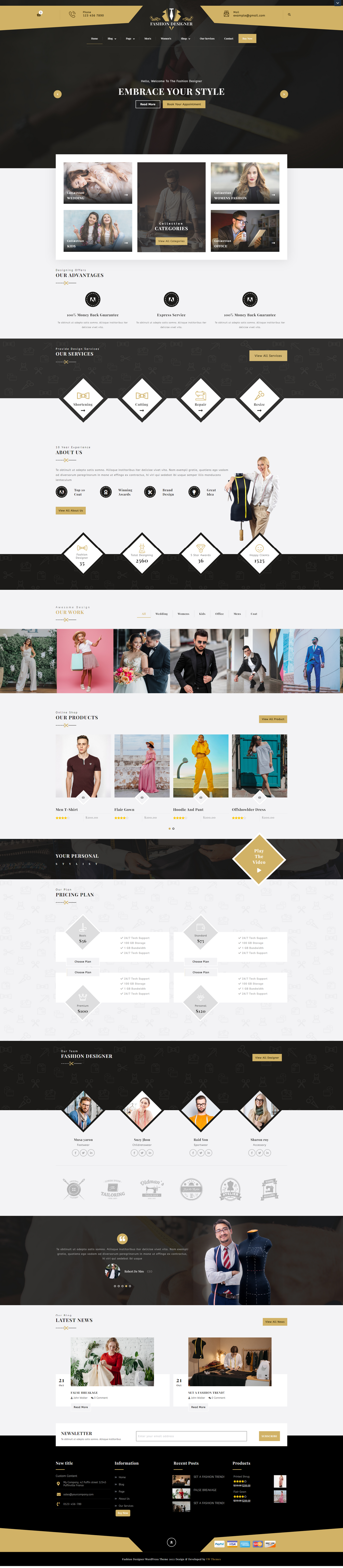 Fashion Designer WordPress Theme