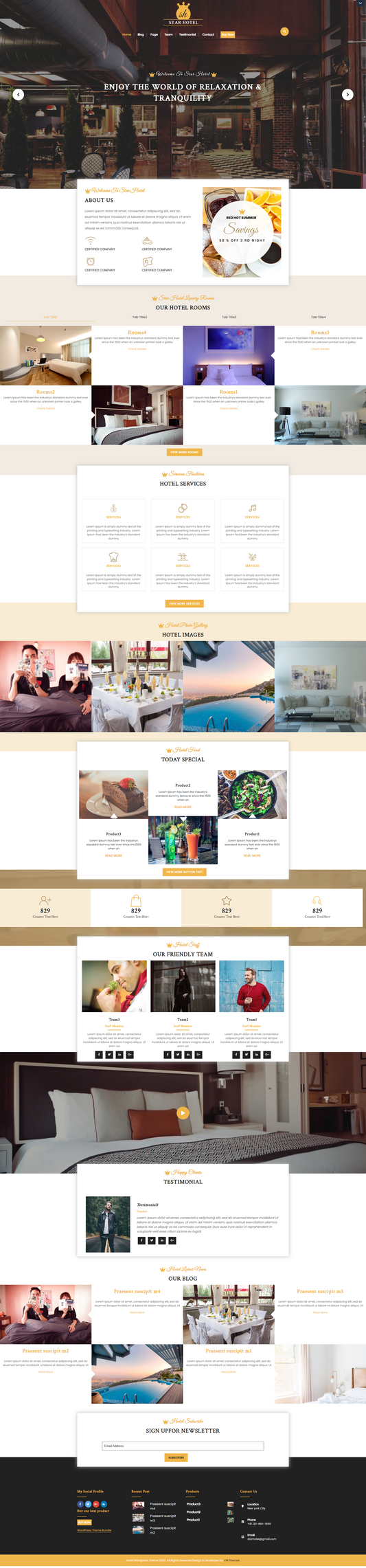 Hotel WordPress Template