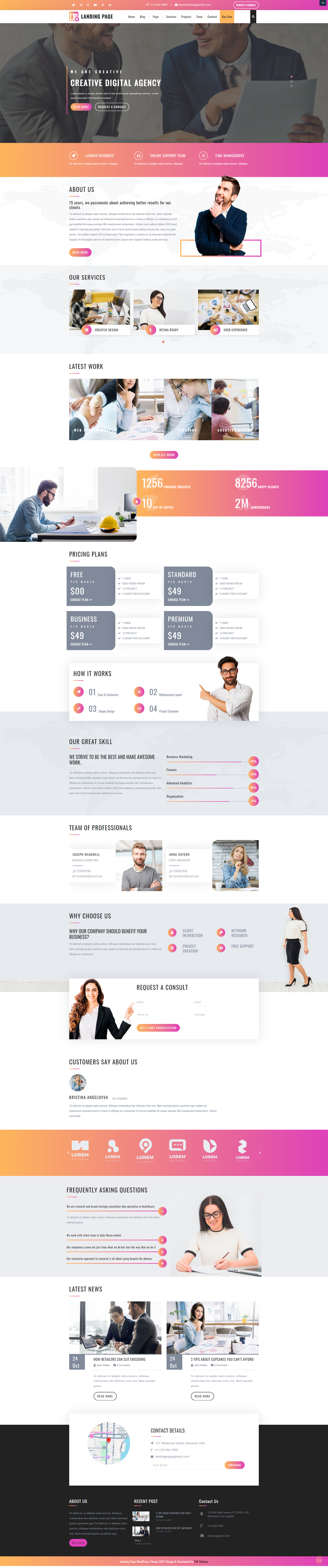 WordPress Landing Page Theme