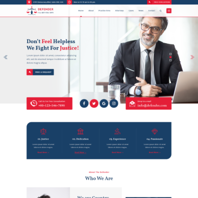 Free Law Firm WordPress Theme