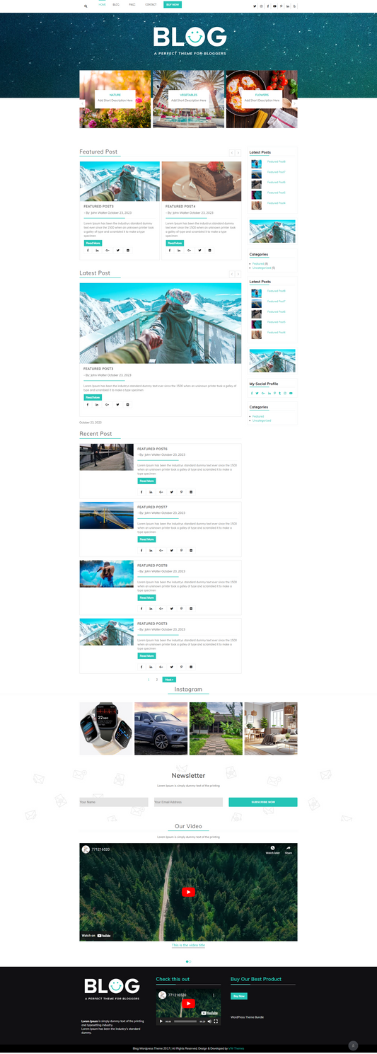 Premium WordPress Blog Theme