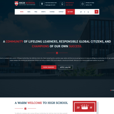 Free WordPress School Theme