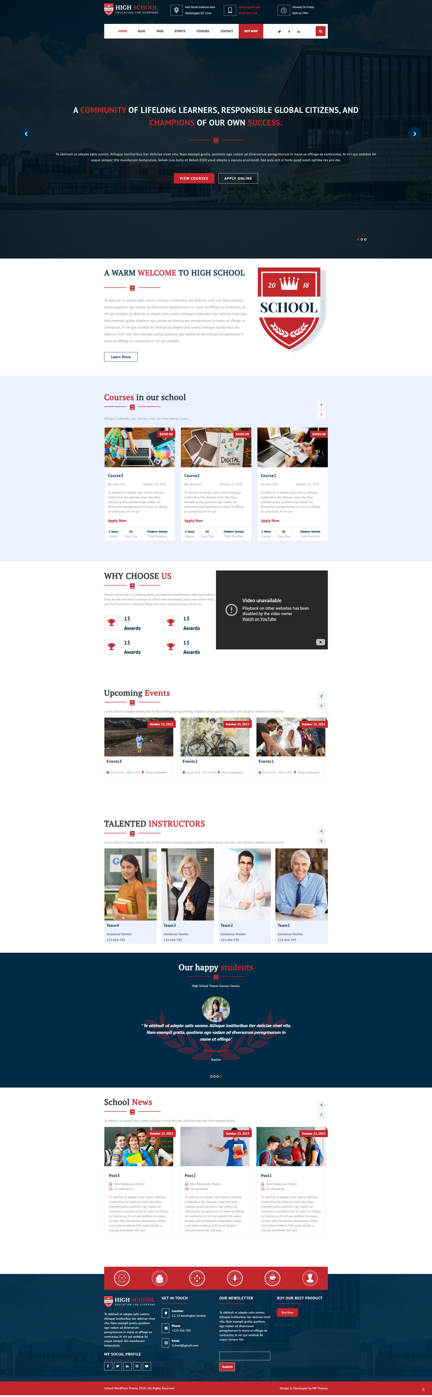 Premium School WordPress Theme