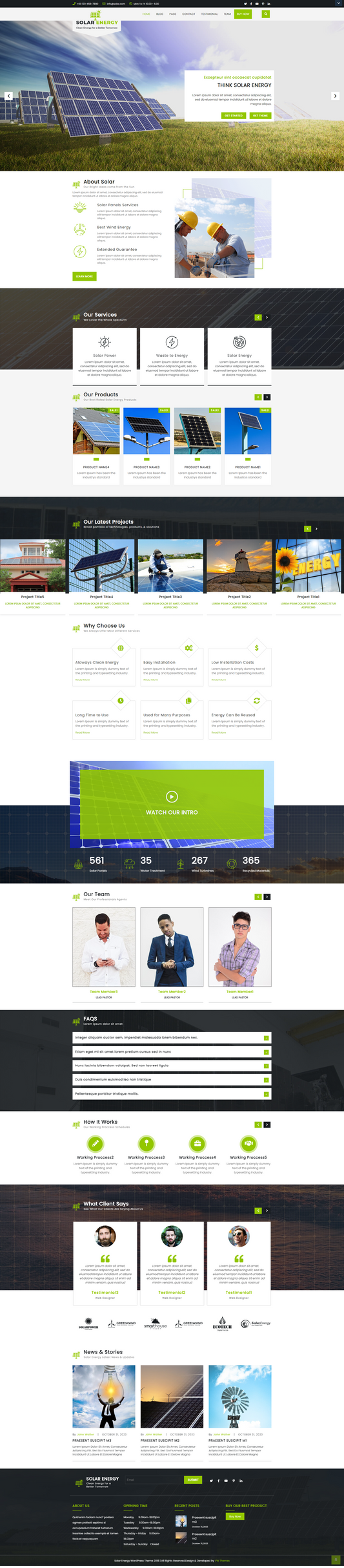 Solar Energy WordPress Template