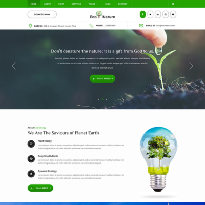 Free Eco Nature WordPress Template