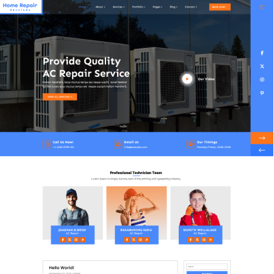 Free Home Services WordPress Theme