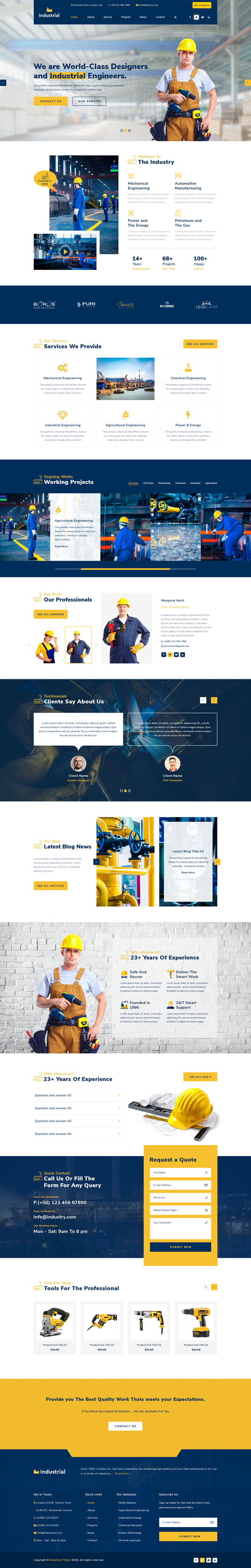 Industrial WordPress Template