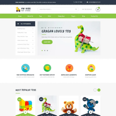 Free kids WordPress Template