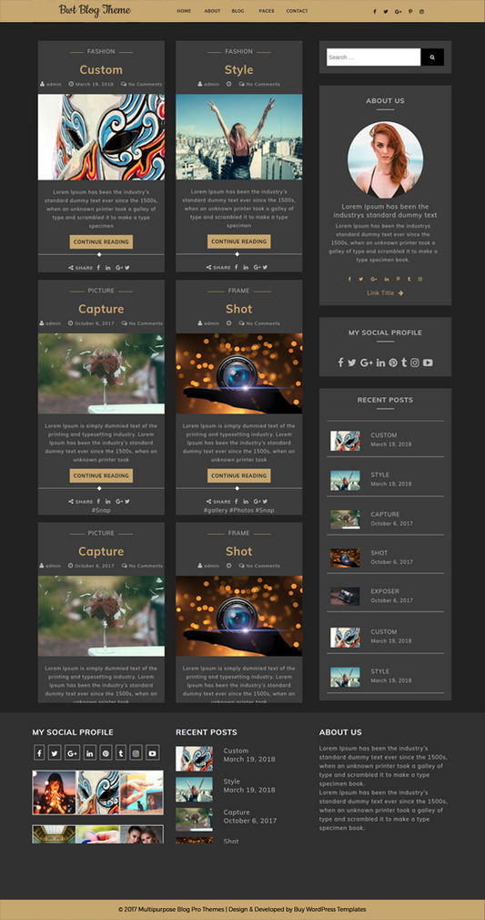 Free Ultimate Blogger WordPress Theme