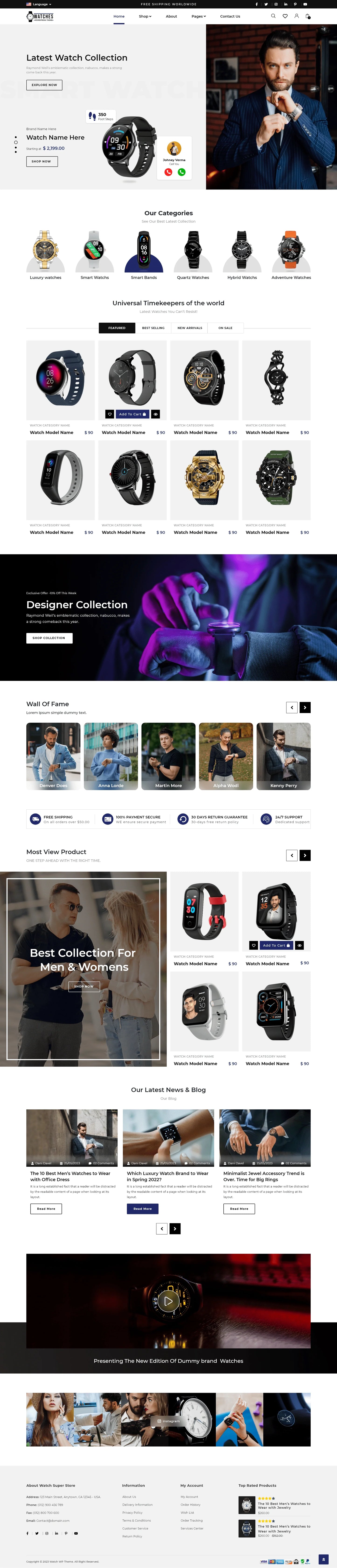 Watch Store WordPress Theme